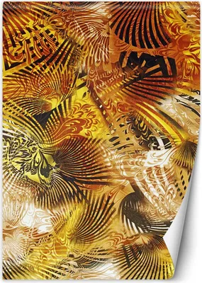 Produktbild von Vlies fototapete Afrikanische Glamour-Muster 200x280 cm Feeby Gelb inkl. Kleber einfache Montage