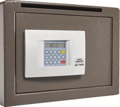 Produktbild von BURG-WÄCHTER Möbeltresor Point-Safe P2 E EWS mit elektronischem Zahlenschloss und Einwurfschlitzen, inkl. Fachboden, Doppelwandige Tür