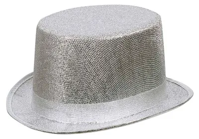 Produktbild von Zylinder Hut "Glitz" | Partyhut Farbe: Silber