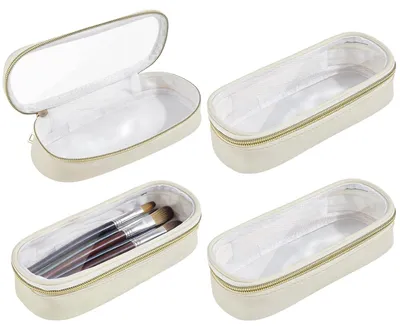 Produktbild von Transparente Make-up Pinselhalter für Reisen, Set aus 4
