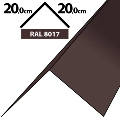 Produktbild von 2m Winkelblech Kantblech Kante Blechwinkel pulverbeschichtetes 0,5mm Zuschnitt 40cm RAL-8017 Braun
