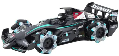 Produktbild von LEAN Toys 22679 RC-Rennwagen mit Raucheffekt, 2,4 GHz, schwarz