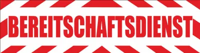Produktbild von INDIGOS UG - Magnetschild "Bereitschaftsdienst " mit Rahmen 30 x 8 cm - Magnetfolie für Auto / LKW / Truck / Baustelle / Firma