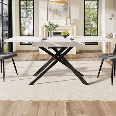 Productafbeelding van Eettafel uitschuifbaar (120-160 cm), uitschuifbare tafel, keukentafel