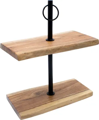 Produktbild von Etagere NICO aus Akazien Holz - massive Servierplatte in ca. 42x35x20 cm