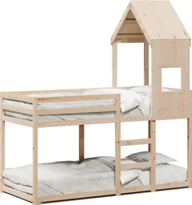 Produktbild von vidaXL Etagenbett ohne Matratze 90x190 cm Massivholz Kiefer
