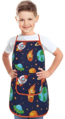 Produktbild von Kinderschürze - 47 x 60 cm, für Kinder von 5 - 8 Jahren - Blau,Orange