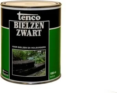 Produktbild von Bielzenzwart Holzschutzmittel Schwarz 1 Liter für Bahnschwellen und Rollkanten im Garten