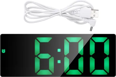 Obrázek produktu pro Elektronické hodiny, LED displej, digitální zrcadlo, budík, zásuvné baterie, dvojí použití 0712