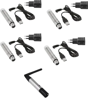 Produktbild von EUROLITE Set QuickDMX 1x Sender + 4x AKKU Empfänger