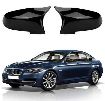 Productafbeelding van Spiegelsierlijsten, 1 paar, ABS, zwart, voor BMW 5-serie F10/F11, 6-serie F06/F12/F13, 7-serie F01/F02