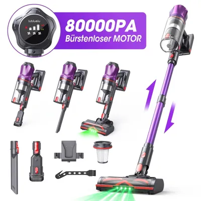 Produktbild von Lubluelu G20 80000Pa Akku Staubsauger Handstaubsauger Staubsauger Kabellos 650W Stielstaubsauger 60 Min Laufzeit mit Smart Display Anti Verwicklung