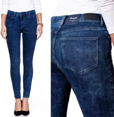 Produktbild von WRANGLER, Damen Jeanshose, Skinny fit, HIGH RISE SKINNY, W24 L32, Blau, Jeans, baggyjeans, buggy