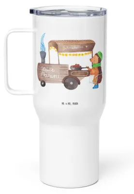 Produktbild von Mr. & Mrs. Panda Kaffee-to-go-Becher Igel Maronen - Weiß - Geschenk, Thermobecher, Duft, thermosbecher, Weihnachten, Isolierbecher, To-Go-Becher, Teetasse, Kastanien