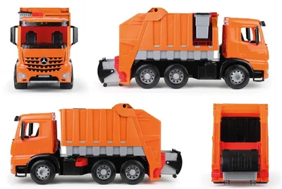 Zdjęcie produktu dla Lena GIGA TRUCKS Garbage truck Arocs, Model śmieciarki, Garbage truck, 3 lat(a), Plastik, Szary, Pomarańczowy