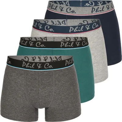 Produktbild von 4er Pack Phil & Co Berlin Jersey Boxershorts Trunk Short Pant FARBWAHL - Farbe: DESIGN 10, Grösse: XXL