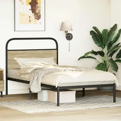 Produktbild von Möbel Klassische Betten - Braun - CLORIS Bettgestell ohne Matratze 100x200 cm Sonoma-Eiche Holzwerkstoff,19 Kg - 872022