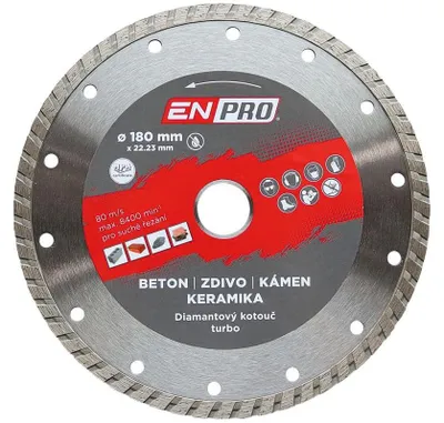 Obrázek produktu pro Diamantový kotouč turbo Ø 180 x 1,6 x 22,3 mm, ENPRO