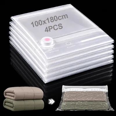 Obrázek produktu pro Vakuové sáčky na přikrývky o rozměrech 100 x 180 cm, sada 4 kusů, vhodné pro extra velké matrace (XXL)