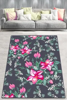 Produktbild von Conceptum Hypnose, Begonvil- Begonvil (80 x 300) Şönil BaumwolleCHL, Bunt, Teppichläufer, 80 x 300 cm, 70% Baumwolle / 30% Polyester