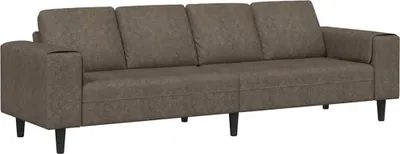 Immagine prodotto di vidaXL Divano da soggiorno Grigio scuro 250 x 77 x 76 cm