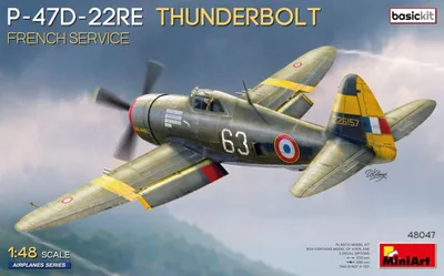 Produktbild von MINIART MA48047 P-47D-22RE Thunderbolt. French Service - Basic Kit
