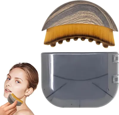 Image de Brosse pour le visage avec des poils en nylon, design ergonomique, pour le drainage lymphatique, 1 pièce, pour les peaux sensibles