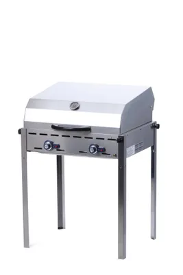 Immagine prodotto di Hendi Grill System Green Fire 2 bruciatori con paravento in acciaio inossidabile e ghisa