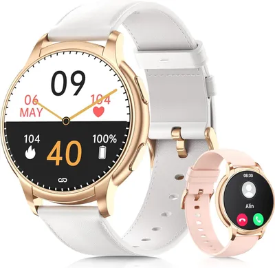 Produktbild von Smartwatch Damen mit Telefonfunktion, 1.52" HD Fitnessuhr, 110+ Sportmodi, Herzfrequenz/SpO2/Schlaf Monitor, IP67 Wasserdicht, Kalorien Android iOS