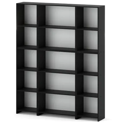 Image de STIV Möbel | Black Mat shelving set 150x189 cm | 15 étagères | 3 bibliothèques pour salon, bureau, chambre d'enfant