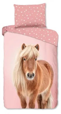 Productafbeelding van Good Morning Kinderdekbedovertrek "Caitlin" - Roze - (140x200 cm) - 100% Katoen