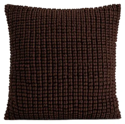 Zdjęcie produktu dla HOMLA Poszewka ASHA brązowa z dekoracyjnym pętelkowym splotem 45x45 cm