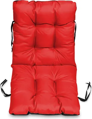 Produktbild von Stuhlkissen Sitzkissen und Rückenkissen für Stühle - 48x96 cm - Outdoor und Indoor - rot
