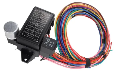 Image de Kit de faisceau de câbles à 14 circuits avec fusibles : protection électrique, connexion stable, sans danger pour les voitures de collection
