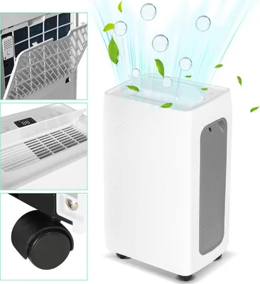 Produktbild von Jopassy Luftentfeuchter 26L/Tag 4.5L Tank Tragbarer Lufttrockner gegen Feuchtigkeit Schmutz & Schimmel für Schlafzimmer Badezimmer Keller Schrank Büro Garage