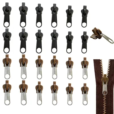 Reißverschluss-Schieber Reparaturset, 24 Stück, abnehmbar, für Kleidung & Gepäck