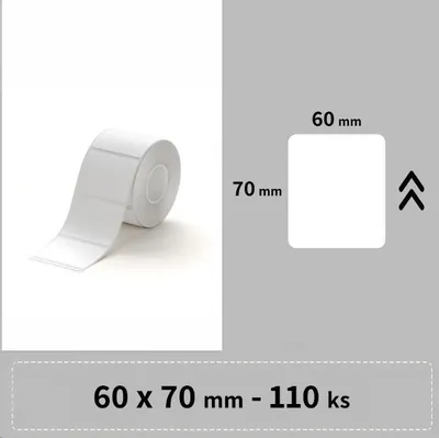 Productafbeelding van Niimbot labels, formaat 60x70mm, 110 stuks, wit, voor B3S