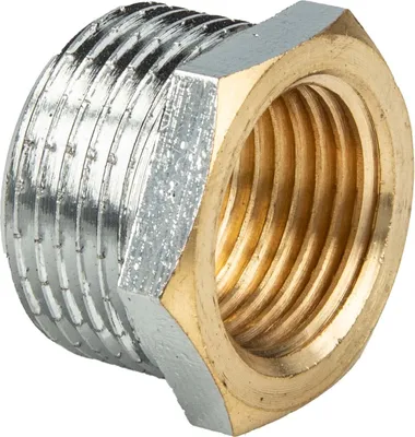Produktbild von tecuro Reduzierstück Außengewinde G 3/8 x Innengewinde Rp 1/4 Messing verchromt
