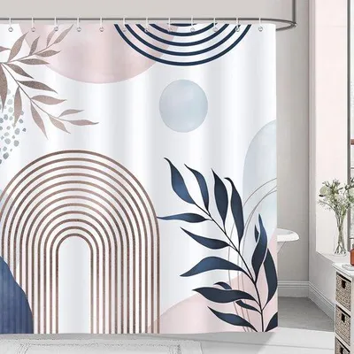Zdjęcie produktu dla Famanu, zasłona prysznicowa w stylu boho - wodoodporna - 180 x 180 cm - poliester