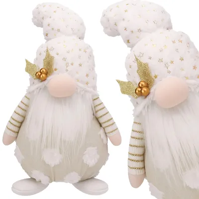 Produktbild von Weihnachtswichtel, 45 cm, Weihnachtsmann, groß, weiß, leuchtend, JUMIhome