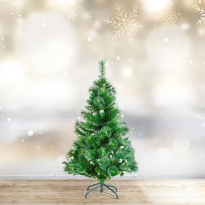 Image de Arbre de Noël artificiel - 150 cm - PVC - enneigé