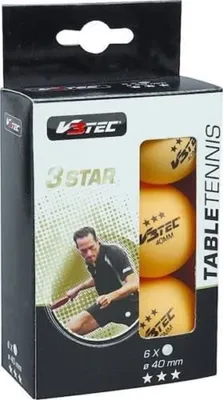 Produktbild von V3Tec 3 Stern Tischtennisball 6er Pack VPE 12 Stück orange
