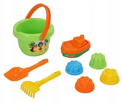 Produktbild von Polesie Sandspielzeug Eimer Set mit Förmchen, Schaufel und Boot