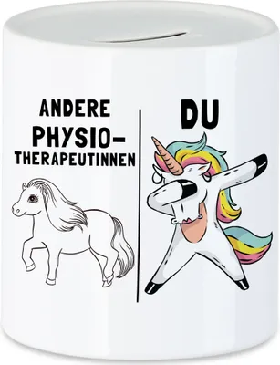 Produktbild von Andere Physiotherapeutinnen Du Spardose  Pferd Einhorn Humor Lustig Unicorn Geschenk Apotheke
