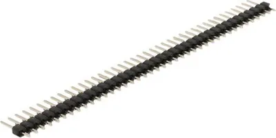 Produktbild von DeLOCK Stiftleiste 40 Pin, Rastermaß 2,54 mm, 1-reihig, gerade, 5 Stück, Stiftleiste, Schwarz, Metallisch, Metall, Kunststoff, 230 °C, Gerade, 500 V