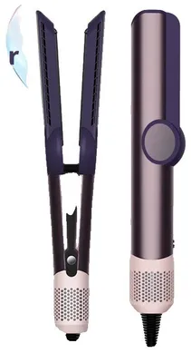 Image de Lisseurs et sèche-cheveux, contrôle numérique de la température, technologie ionique, lisseur de couleur violet, normes européennes