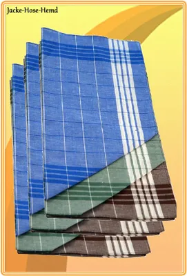 Produktbild von 10 Herren-Taschentücher für die Arbeit Arabias Blau Braun Grün 40 x 40 cm