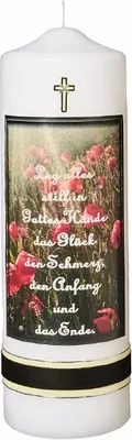 Produktbild von Gedenkkerze 25 x Ø 8 cm, Leg alles still