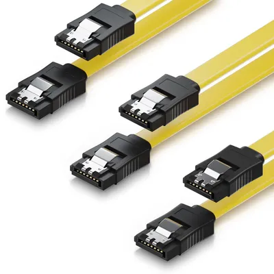 Produktbild von deleyCON SATA III Kabel Set 50cm S-ATA 3 6 GBit/s, 3 Stück - Gelb