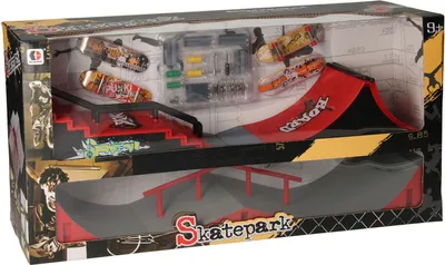Image de Set de skateboard à doigts XL, jouet multicolore en plastique